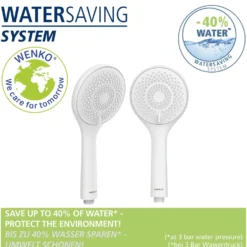Brauseset „Watersaving“ Weiß 70 cm WENKO