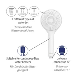Brauseset „Watersaving“ Weiß 70 cm WENKO