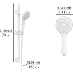 Brauseset „Watersaving“ Weiß 70 cm WENKO