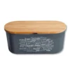 Brotbox mit Schneidebrett natur/grau KESPER