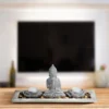 Buddha mit Teelichthalter und Dekosteinen