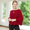 Cape-Pullover dunkelrot