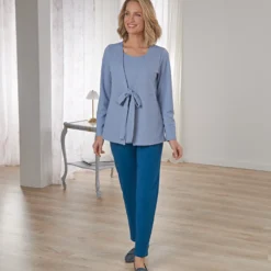 Cardigan 2-in-1 azur Amélie di Santi