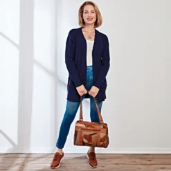 Cardigan Zopfmuster navy Amélie di Santi