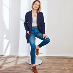 Cardigan Zopfmuster navy Amélie di Santi