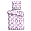 Castell Baumwoll Renforce Bettwäsche Kreise viola, 1x 135x200 cm + 1x 80x80 cm