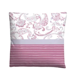 Castell Feinbiber Bettwäsche Paisley brombeer, 1x 155x220 cm + 1x 80x80 cm
