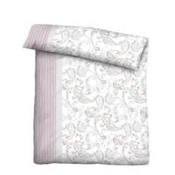 Castell Feinbiber Bettwäsche Paisley viola, 1x 155x220 cm + 1x 80x80 cm