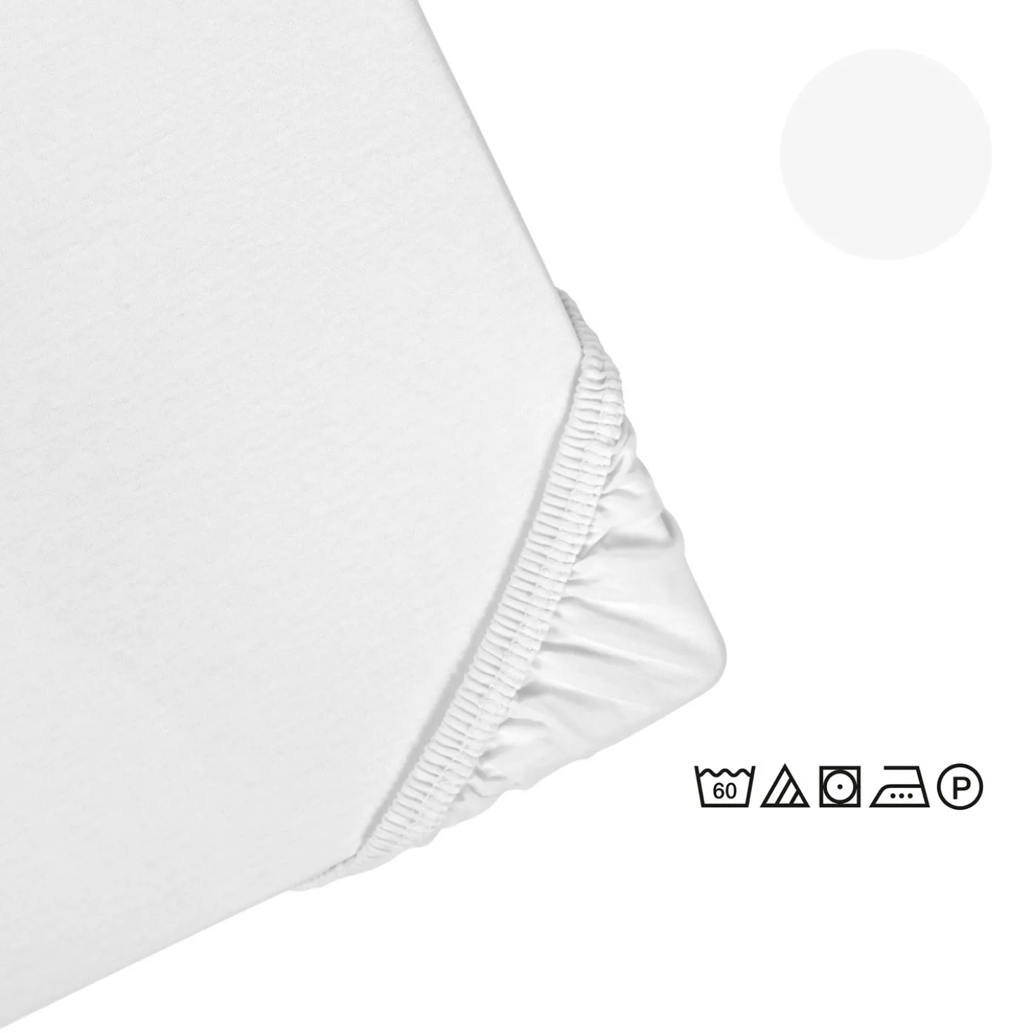 Castell Feinjersey-Spannbetttuch weiss, 1x 90x190 cm - 100x200 cm