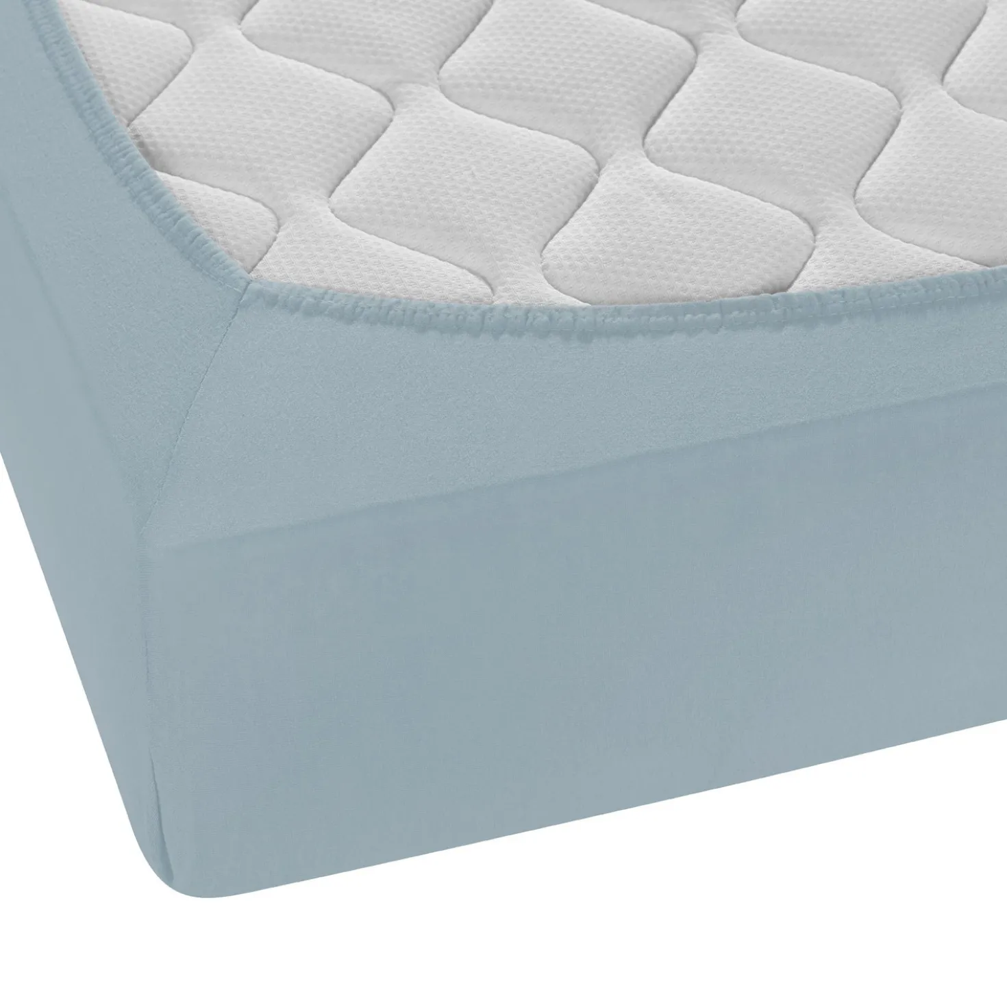 Castell Feinjersey-Spannbetttuch taubenblau, 1x 90x190 cm - 100x200 cm
