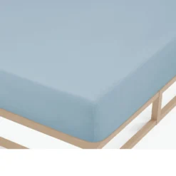 Castell Feinjersey-Spannbetttuch taubenblau, 1x 90x190 cm - 100x200 cm