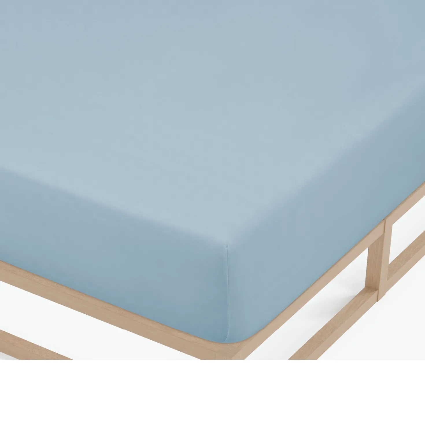 Castell Feinjersey-Spannbetttuch taubenblau, 1x 90x190 cm - 100x200 cm