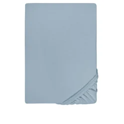 Castell Feinjersey-Spannbetttuch taubenblau, 1x 90x190 cm - 100x200 cm