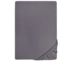 Castell Feinjersey-Spannbetttuch silber/grau, 1x 90x190 cm - 100x200 cm