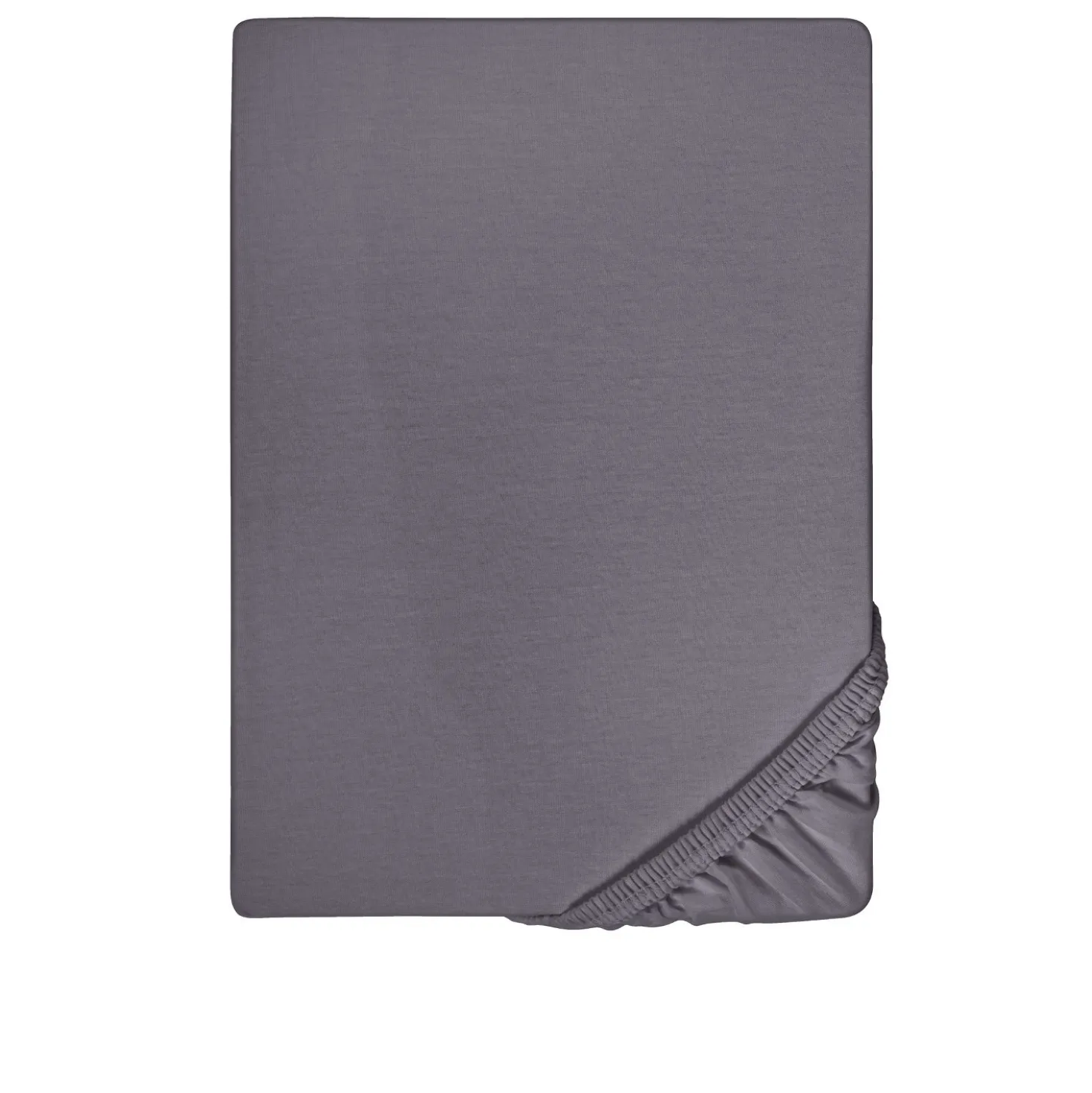 Castell Feinjersey-Spannbetttuch silber/grau, 1x 90x190 cm - 100x200 cm