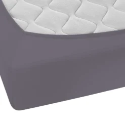 Castell Feinjersey-Spannbetttuch silber/grau, 1x 90x190 cm - 100x200 cm