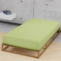 Castell Jersey-Stretch-Spannbetttuch pistaziengrün, 1x 180-200 x 200 cm