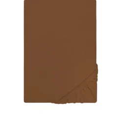 Castell Jersey-Stretch-Spannbetttuch chocolate, 1x 180x200 cm - 200x200 cm