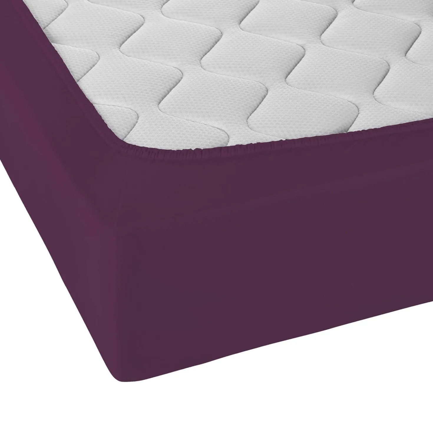 Castell Jersey-Stretch-Spannbetttuch dunkel violett, 1x 90-100 x 190-200 cm