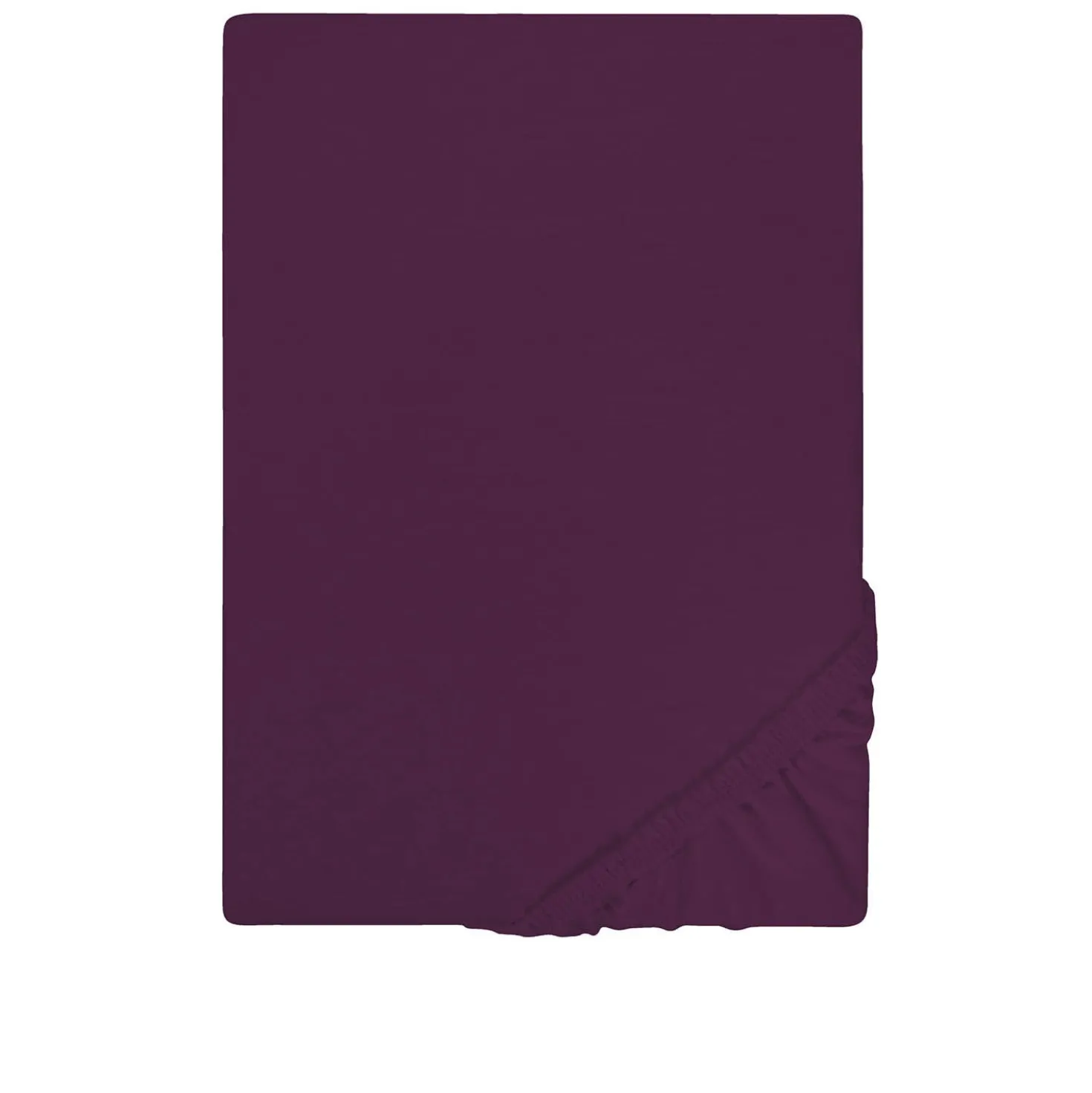 Castell Jersey-Stretch-Spannbetttuch dunkel violett, 1x 90-100 x 190-200 cm