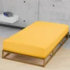Castell Jersey-Stretch-Spannbetttuch honig, 1x 90x190 cm - 100x200 cm