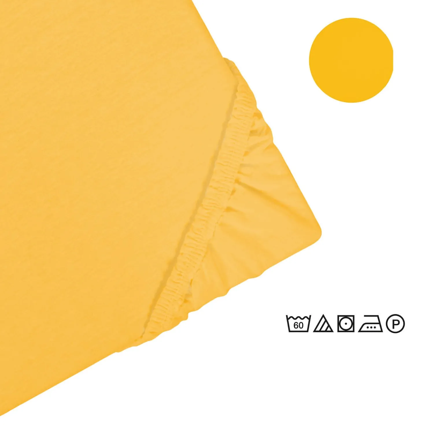 Castell Jersey-Stretch-Spannbetttuch honig, 1x 90x190 cm - 100x200 cm