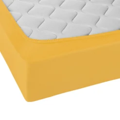 Castell Jersey-Stretch-Spannbetttuch honig, 1x 90x190 cm - 100x200 cm