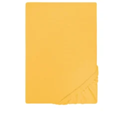Castell Jersey-Stretch-Spannbetttuch honig, 1x 90x190 cm - 100x200 cm