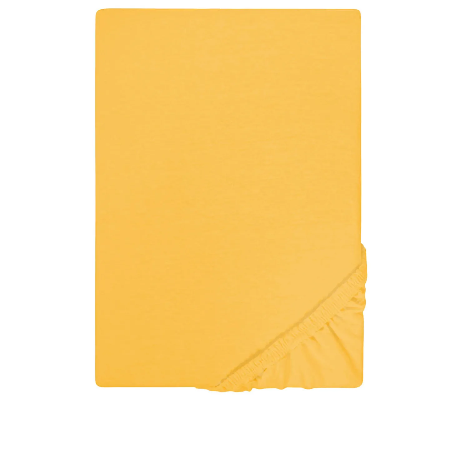 Castell Jersey-Stretch-Spannbetttuch honig, 1x 90x190 cm - 100x200 cm