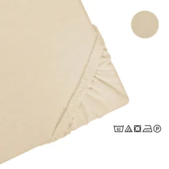Castell Jersey-Stretch-Spannbetttuch kitt, 1x 90x190 cm - 100x200 cm