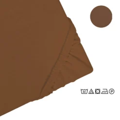 Castell Jersey-Stretch-Spannbetttuch chocolate, 1x 90x190 cm - 100x200 cm