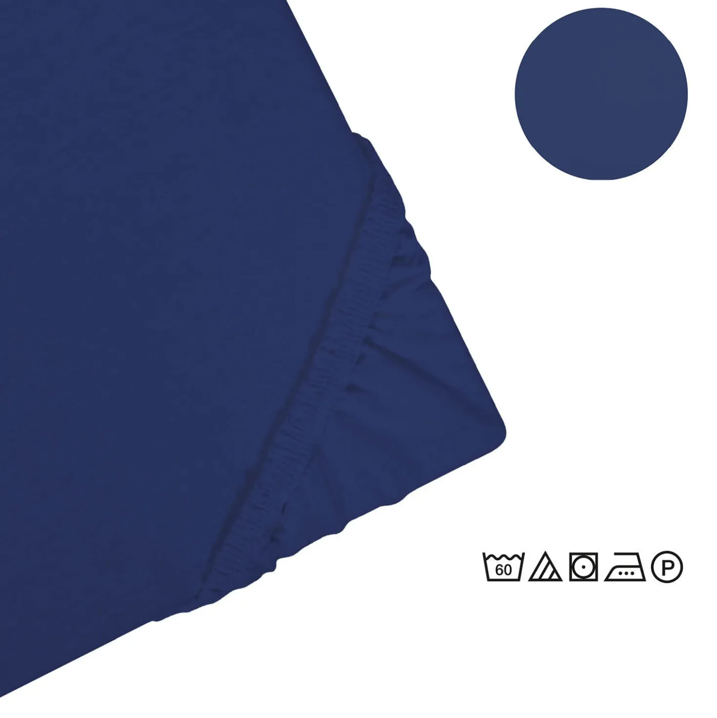 Castell Jersey-Stretch-Spannbetttuch dunkelblau, 1x 120x200 cm