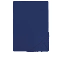 Castell Jersey-Stretch-Spannbetttuch dunkelblau, 1x 120x200 cm