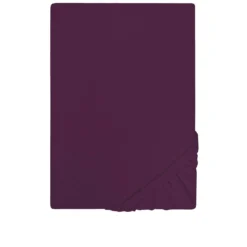 Castell Jersey-Stretch-Spannbetttuch dunkel violett, 1x 120x200 cm