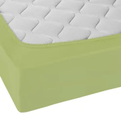 Castell Jersey-Stretch-Spannbetttuch pistaziengrün, 1x 120x200 cm