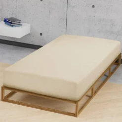 Castell Jersey-Stretch-Spannbetttuch kitt, 1x 120x200 cm