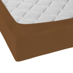 Castell Jersey-Stretch-Spannbetttuch chocolate, 1x 120x200 cm
