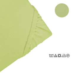 Castell Jersey-Stretch-Spannbetttuch pistaziengrün, 1x 140-160 x 200 cm