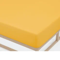 Castell Jersey-Stretch-Spannbetttuch honig, 1x 140x200 cm - 160x200 cm