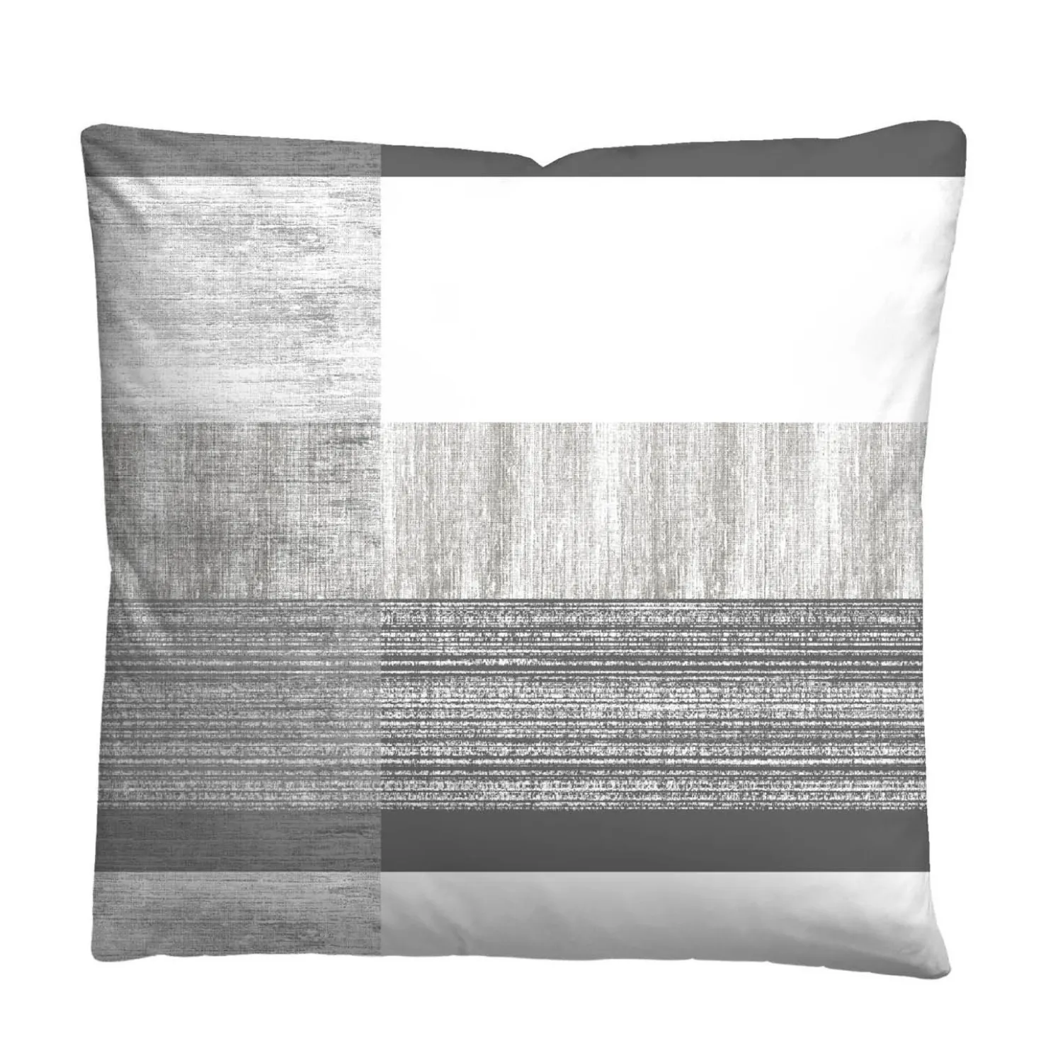 Castell Mikrofaser Bettwäsche karo silber/grau, 1x 155x220 cm + 1x 80x80 cm