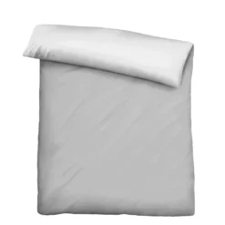 Castell Mikrofaser Bettwäsche uni sturmgrau, 1x 135x200 cm + 1x 80x80 cm