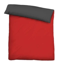 Castell Mikrofaser Bettwäsche uni rubin, 1x 135x200 cm + 1x 80x80 cm