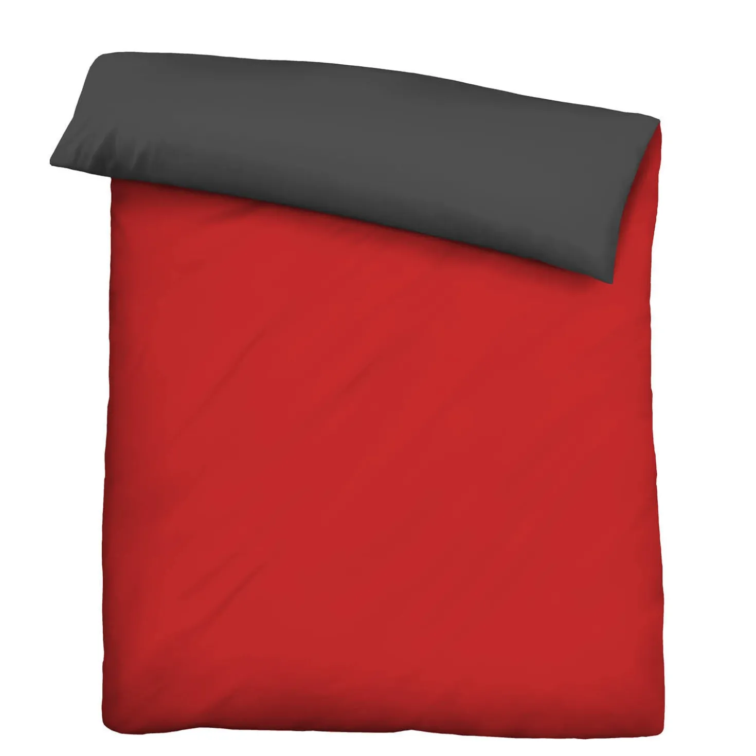 Castell Mikrofaser Bettwäsche uni rubin, 1x 135x200 cm + 1x 80x80 cm