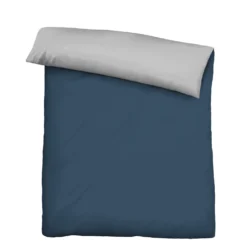 Castell Mikrofaser Bettwäsche uni marine, 1x 135x200 cm + 1x 80x80 cm