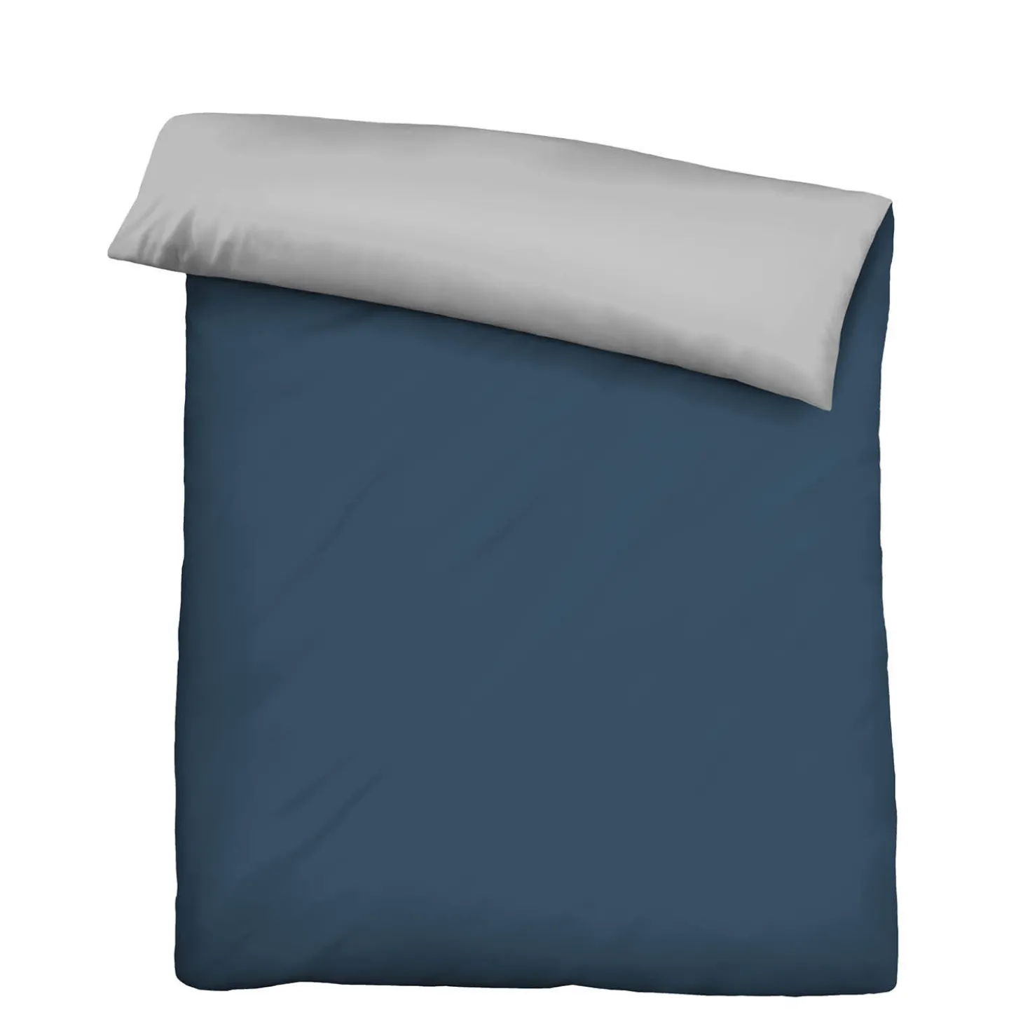 Castell Mikrofaser Bettwäsche uni marine, 1x 135x200 cm + 1x 80x80 cm