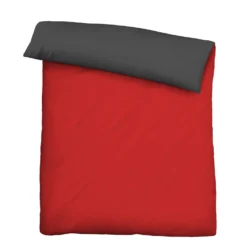 Castell Mikrofaser Bettwäsche uni rubin, 1x 155x220 cm + 1x 80x80 cm