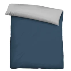 Castell Mikrofaser Bettwäsche uni marine, 1x 155x220 cm + 1x 80x80 cm