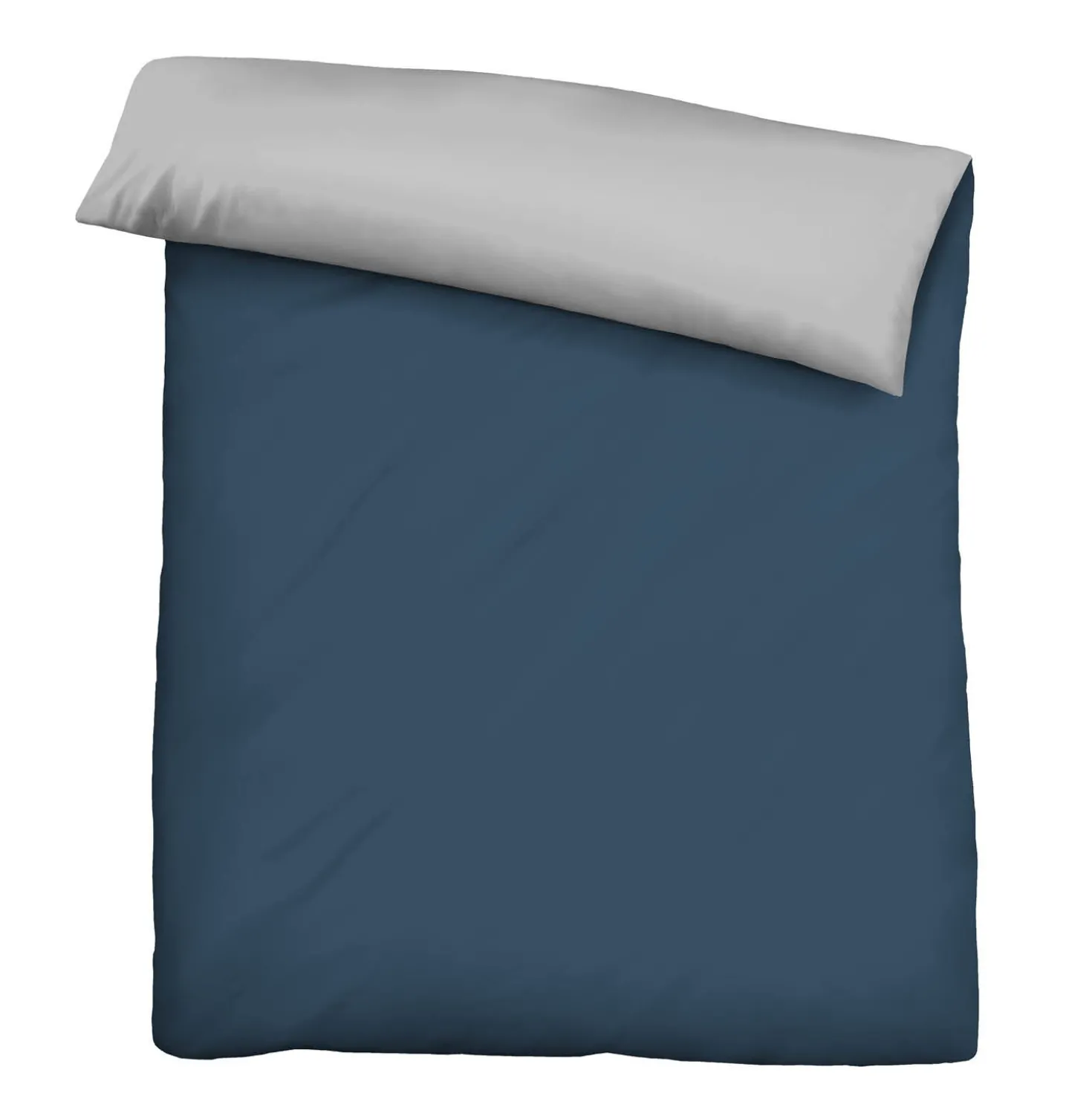 Castell Mikrofaser Bettwäsche uni marine, 1x 155x220 cm + 1x 80x80 cm