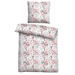 Castell Nicki Bettwäsche Rosen altrosa, 1x 135x200 cm + 1x 80x80 cm