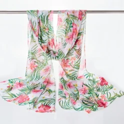 Chiffonschal "Hibiskus"